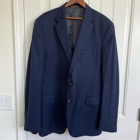 Peter Millar Men’s Navy Striped‎ Jacket Blazer Sport Coat 46T